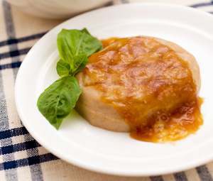 すむーす食つるりん　ポークステーキ生姜醤油ソース